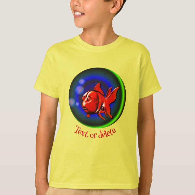 Camiseta Abstrato Funny Red Goldfish Personalizado (Frente)