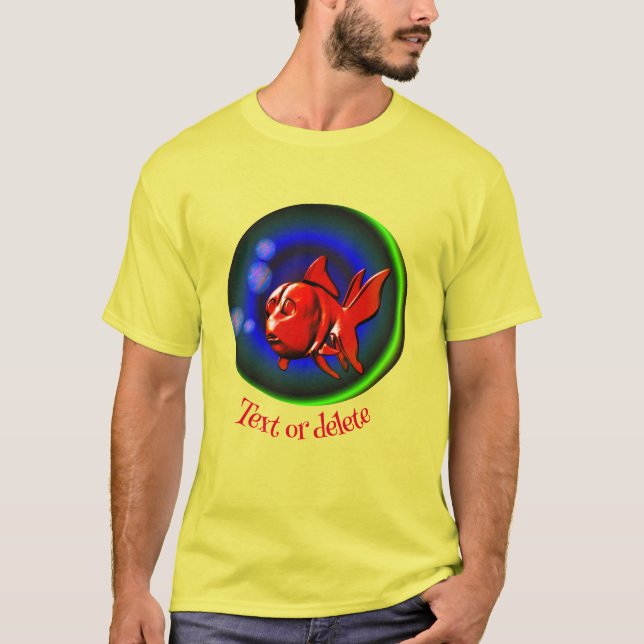 Camiseta Abstrato Funny Red Goldfish Personalizado (Frente)