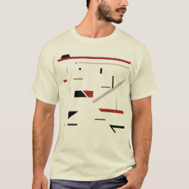 Camiseta Abstrato Geométrica de Cinza Preta Burgunta