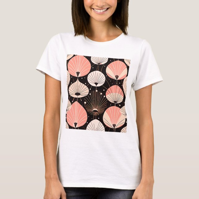 Camiseta Abstrato Geometrical Atomic Drops Pink (Frente)