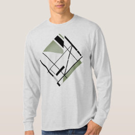 Camiseta Abstrato Geométrico de Procura MCM de Azeitona Pre