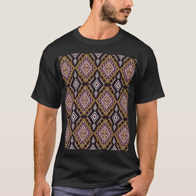 Camiseta Abstrato geométrico, design de papel de parede. (Frente)