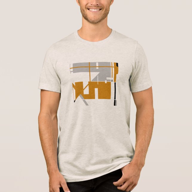Camiseta Abstrato Geométrico inspirado na Cinza Preta MCM (Frente)