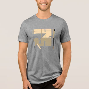 Camiseta Abstrato Geométrico inspirado no Beige Taupe Black