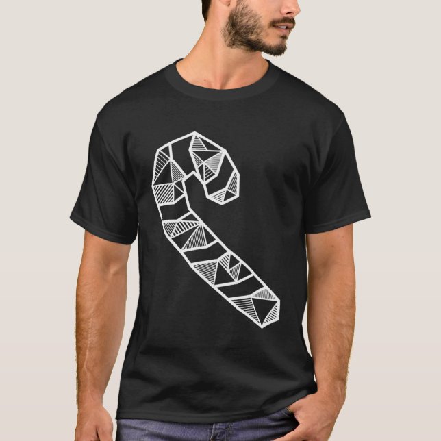 Camiseta Abstrato Geométrico Moderno - Cane Xmas Presente (Frente)