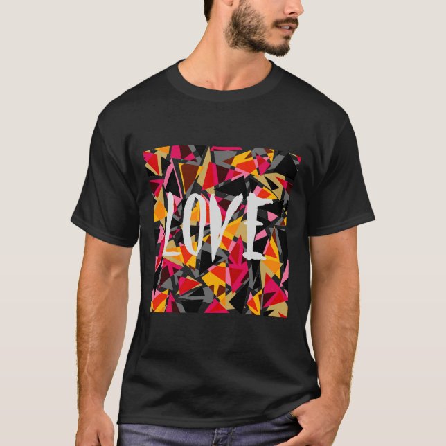 Camiseta Abstrato, Geométrico, Triângulos, Formas Geométric (Frente)