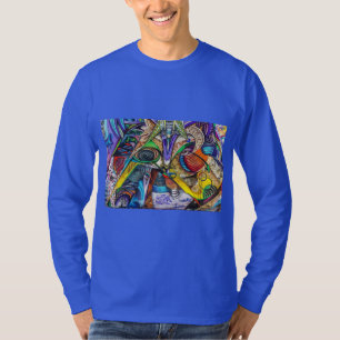Camiseta abstrato Grafite