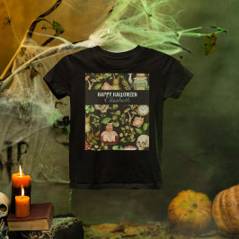 Camiseta Abstrato Halloween do Flor do Cogumelo da Planta d