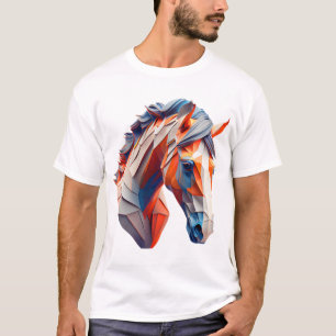Camiseta Abstrato Horse Art A Colorida Twist on Wildlife Im