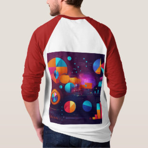 Camiseta Abstrato Ilustração de Dados e Análise