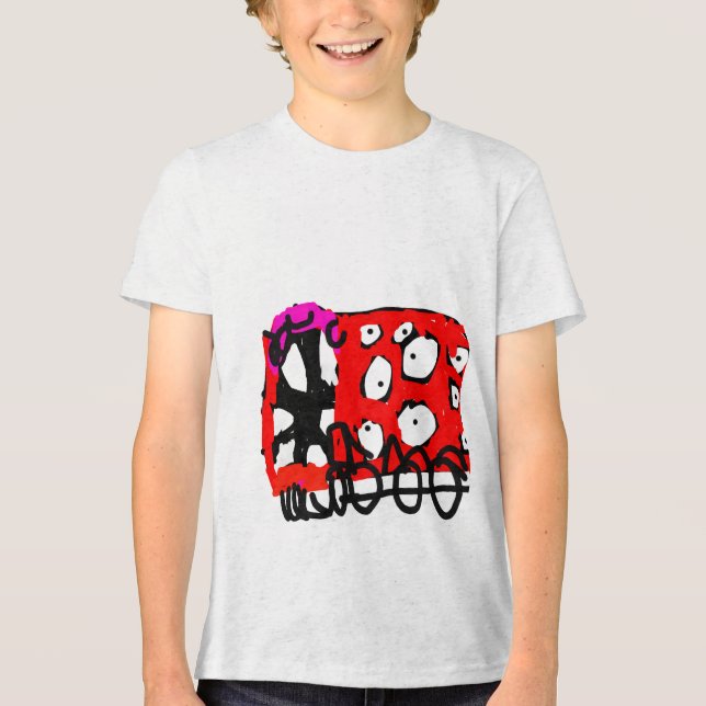 Camiseta abstrato incolor (Frente)