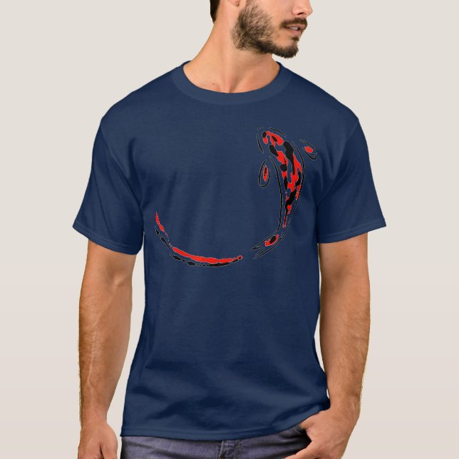 Camiseta Abstrato Inkblot Koi Fish Artitic Color (Frente)
