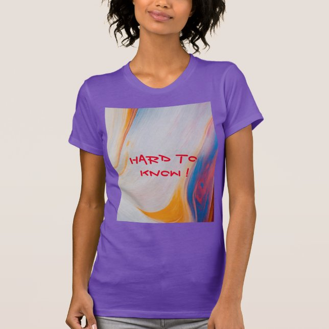 Camiseta "Abstrato Intrigue: 'Duro para conhecer' Tipografi (Frente)