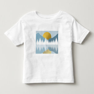 Camiseta Abstrato Landscape Ouro Winter Sunset Sunrise