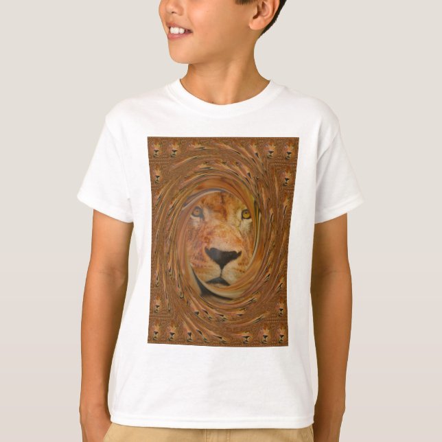Camiseta Abstrato Lion Safari Art Impressão (Frente)