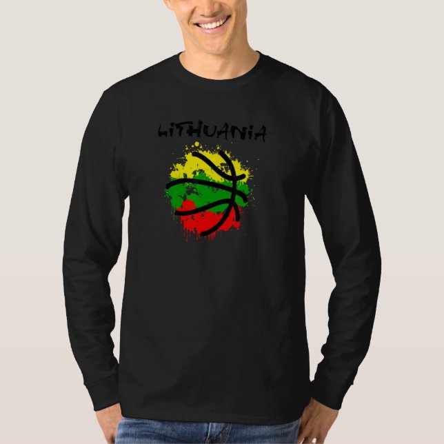 Camiseta Abstrato Lituânia BB Lietuva ganhou o jogo pela Li (Frente)