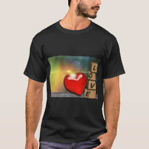 Camiseta Abstrato Love Heart Design