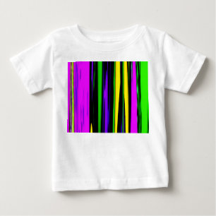 Camiseta Abstrato Mardi Gras Stripes
