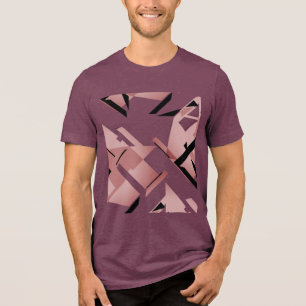 Camiseta Abstrato MCM inspirado no Burgundy Pink Black Shap