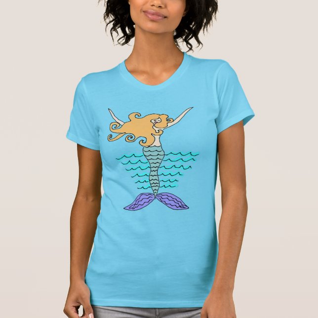 Camiseta Abstrato Mermaid Art para Vestir (Frente)