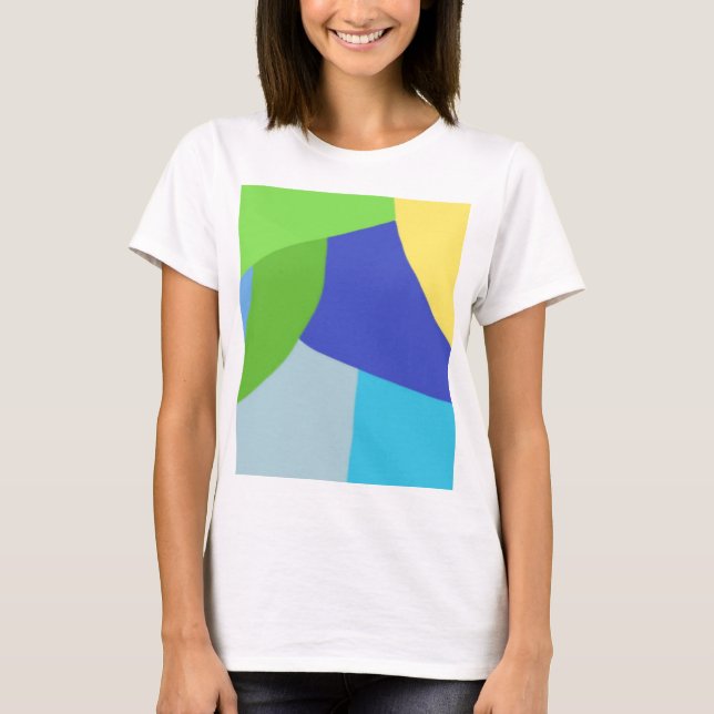 Camiseta abstrato moderna colorida (Frente)