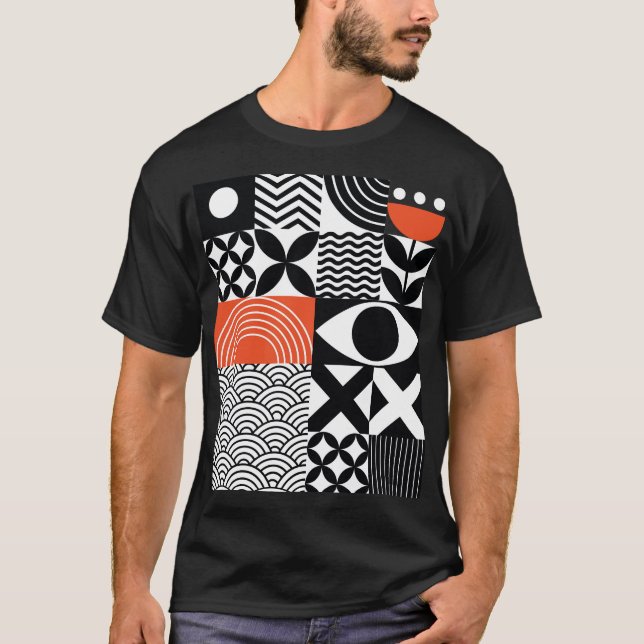 Camiseta Abstrato moderno: Canvas de Design artística. (Frente)