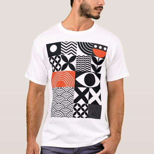 Camiseta Abstrato moderno: Canvas de Design artística. (Frente)