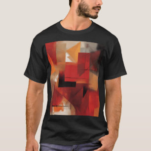 Camiseta Abstrato moderno forma pintura colorida