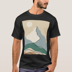 Camiseta Abstrato monta Paisagem Natureza Minimalista