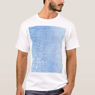 Camiseta Abstrato Mosaico Azul: Fundo brilhante