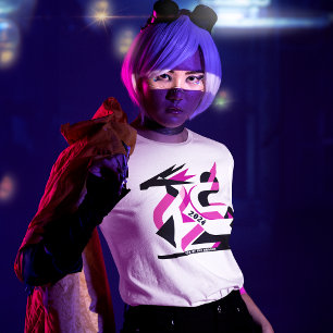 Camiseta Abstrato Neo Dragon - Ano Novo Lunar 2024