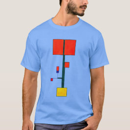 Camiseta Abstrato Novo impressão de arte ao estilo Mondrian