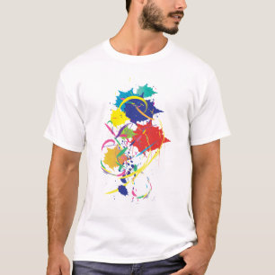 Camiseta Abstrato Paint Splatter Design Moderno Legal