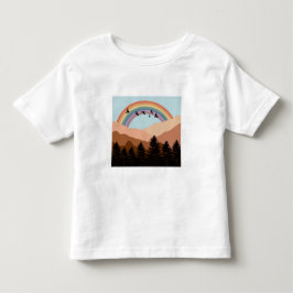 Camiseta Abstrato Paisagem Árvores Florestais Arco-Íris e P