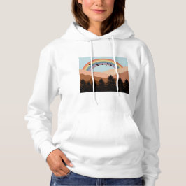Camiseta Abstrato Paisagem Árvores Florestais Arco-Íris e P