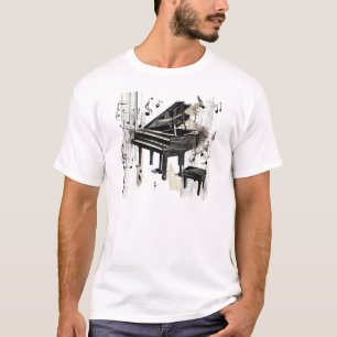 Camiseta Abstrato Piano Art
