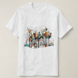 Camiseta Abstrato Pine Árvores