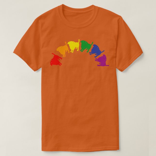 Camiseta Abstrato Pride Dogs Rainbow (Frente do Design)