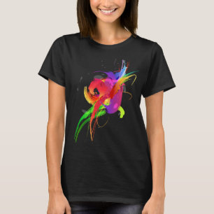Camiseta Abstrato Rainbow Lorikeet Paint Splatters