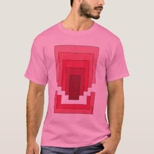 Camiseta Abstrato retângulo em vermelho