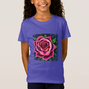 Camiseta Abstrato Romântico Rosa Bloom