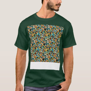 Camiseta Abstrato Sem Costura Linhas Geométricas Padrão For