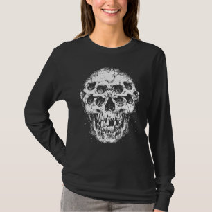 Camiseta Abstrato Skull com Vários Olhos