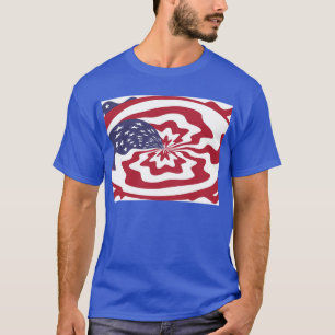 Camiseta Abstrato Stars e stripes Arte Patriótica Americana