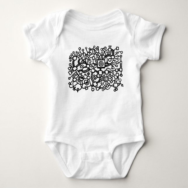 Camiseta Abstrato Structure - Preto (Frente)