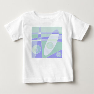 Camiseta Abstrato Surfing Pastel Purple Green