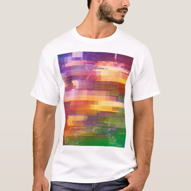 Camiseta Abstrato: textura do ecrã de ensaio (Frente)