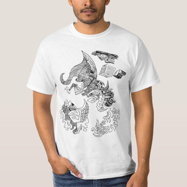 Camiseta Abstrato tirado (Frente)