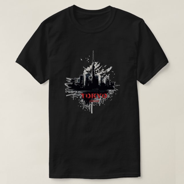 Camiseta Abstrato Tokyo Japan cityscape (Frente do Design)