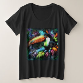 Camiseta Abstrato Toucador de pássaros do Whimsso Laranja T